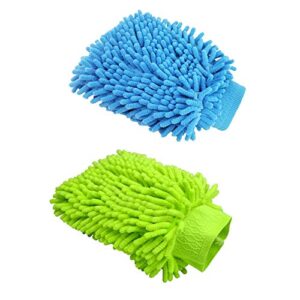 na 2pcs car wash mitt microfiber wash gloves car cleaning microfiber mitt cleaning microfibre cloths for car cleaning & household cleaning