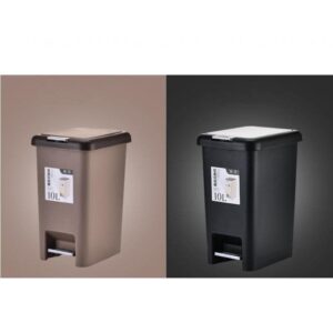 Pellorr Trash Can Waste Garbage Container Bin, Trash Bin for Office, Home,Bathroom,Kichen(Brown)