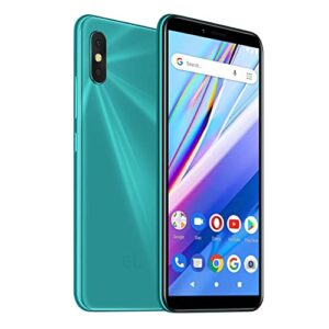 xgody el 6c cell phones unlocked smartphones, 2022 android phone, 4g smartphones with free dual sim quad core, 5.5 inch ips full-screen dual sim slot, face recognition (green)
