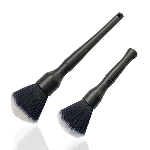 ALI2 Detailing Brush Set,Soft Comfortable Grip for Car Interior and Exterior Detailing Cleaning,Black