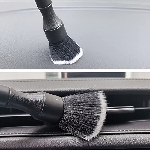 ALI2 Detailing Brush Set,Soft Comfortable Grip for Car Interior and Exterior Detailing Cleaning,Black