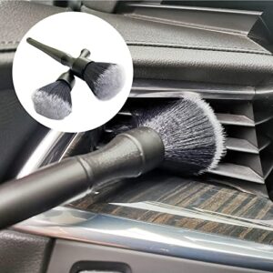 ALI2 Detailing Brush Set,Soft Comfortable Grip for Car Interior and Exterior Detailing Cleaning,Black