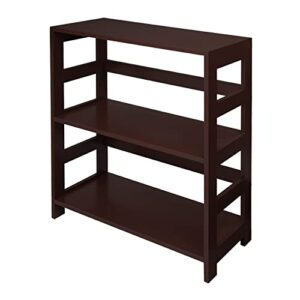 Small Bookshelf for Small Spaces, 3 Tier Book Shelf Organizer, Wooden Narrow Bookcase, Short Bookshelf for Bedroom, Living Room, Home, Office (25" W x 11" D x 29" H, Dark Brown)