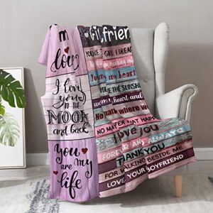 Aimego Gifts for Girlfriend, Anniversary Day Gift for Her, Girlfriend Birthday I Love You Romantic Gifts Ideas for Her, Girlfriend Gifts from Boyfriend on to Girlfriend Blanket for Bed Couch