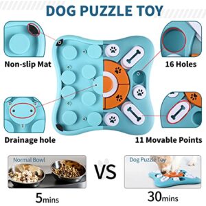 FOXMM Interactive Dog Treat Puzzle Toys for IQ Training & Mental Stimulating,Fun Slow Feeder,Large Medium Small Dogs Enrichment Toys with Squeak Design