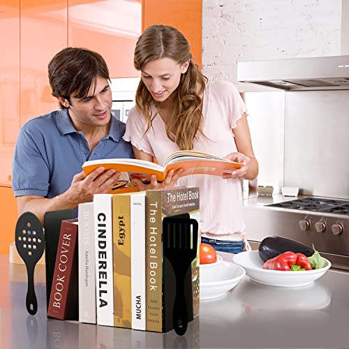 Book Ends to Hold Books,sagrynfp A Black bookend, Kitchen bookends That are Larger in Size,Bookends Decorative Unique,Cool Bookends,Bookends for Heavy Books,bookend Shape of an L