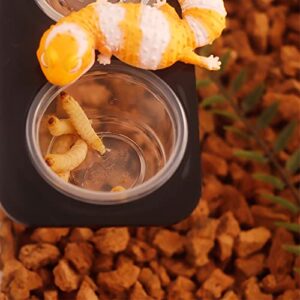 FinYii 100 Count 0.5oz Crested Gecko Food Cups, Reptile Leopard Gecko Feeding Ledge Replacement Cups