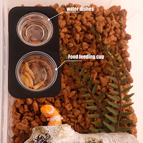 FinYii 100 Count 0.5oz Crested Gecko Food Cups, Reptile Leopard Gecko Feeding Ledge Replacement Cups