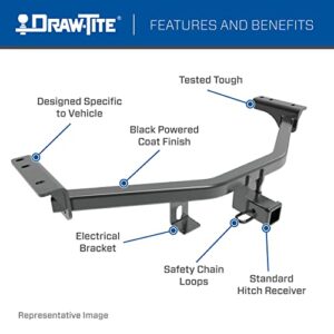 Draw-Tite 76555 Class 3 Trailer Hitch, 2 Inch Receiver, Black, Compatible with 2022-2022 Hyundai Santa Cruz