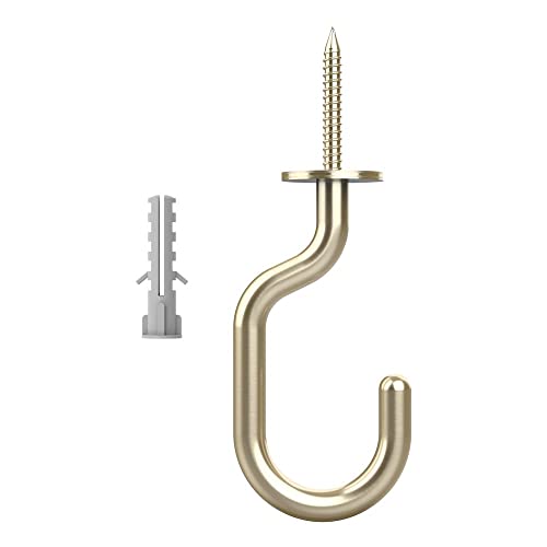 National Hardware N275-524 Modern Ceiling Hook, 3-11/32", Brushed Gold