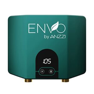 anzzi envo anzzi electric tankless water heater 3.5 kw at 120 volts instant hot water small enough to install anywhere - for for any bathroom sink or kitchen sink | wh-az035-m1