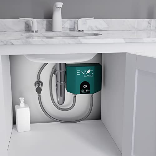 ANZZI Envo Anzzi Electric Tankless Water Heater 3.5 KW at 120 Volts Instant Hot Water Small Enough to Install Anywhere - For for any bathroom sink or kitchen sink | WH-AZ035-M1