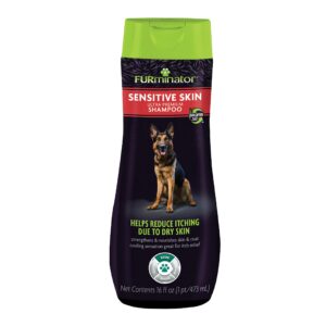 furminator sensitive skin ultra premium shampoo for dogs, 16 oz.