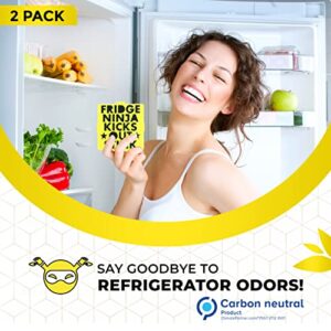 Refrigerator, Fridge, Freezer Deodorizer and Odor Eliminator (2 Pack) and Trash Can Deodorizer and Odor Eliminator (2 Pack)