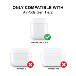 Shockproof Case for Apple AirPods 1 & 2 with Keychain, Cute, Protective, Fashion AirPods Case with Clip (Eiffel Tower)