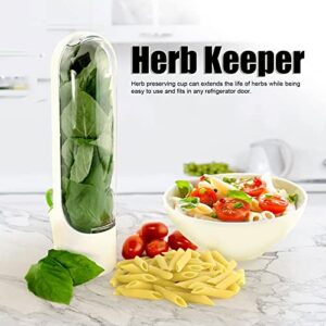 Herb Storage Container, Herb Keeper Preserver Herb Preserving Cup Clear Window Easy to Observe for Cilantro Mint Parsley Asparagus