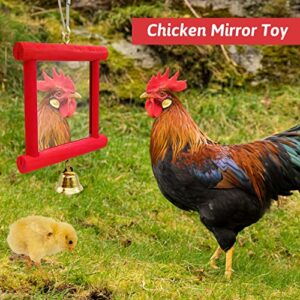 BNOSDM 5 Pieces Chicken Xylophone Toys Chicken Mirror Toy Chick Veggies Skewer Vegetable Hanging Feeder Coop Accessories Chicken Coop Toys for Hens Roosters Birds