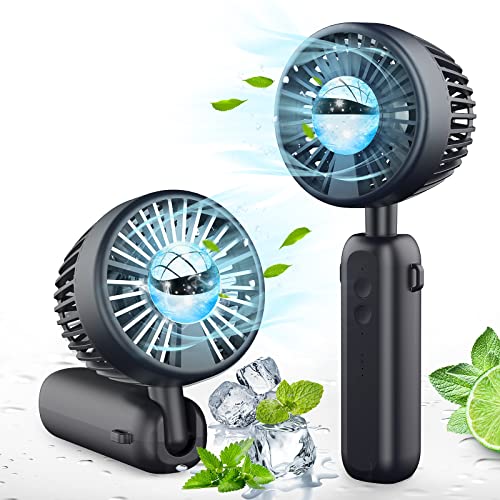 Mini Handheld Fan,New Semiconductor Refrigeration Hand Fan for Fast Cooling ,USB Rechargeable Fan Personal, Battery Operated 3 Speed Small Fan,Mini Size perfect for Kids,Home,Outdoor,Office,Travel