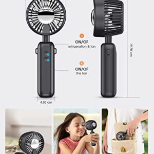 Mini Handheld Fan,New Semiconductor Refrigeration Hand Fan for Fast Cooling ,USB Rechargeable Fan Personal, Battery Operated 3 Speed Small Fan,Mini Size perfect for Kids,Home,Outdoor,Office,Travel