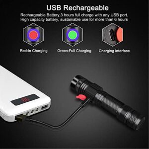 DARKBEAM UV 395nm Flashlight USB Rechargeable, Wood's lamp Black Light, Handheld Ultraviolet LED Portable with Clip, Resin Curing/Spot Scorpions/Fluorescer/Detector for Pet Dog Urine