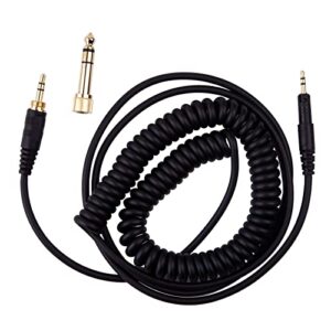 ATH-M50x Replacement Cable, Compatible with Audio Technica ATH-M50x、ATH-M40x、ATH-M70x、ATH-M60x Coiled AUX Headphone Extension Cable with 6.35mm Adapter(4ft extends to 10ft) (ATH-M50x/M40x/M70x)