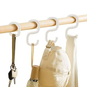 poeland multi-purpose hooks s hanging hooks foldable hanger for kitchen, wardrobe, bathroom, outdoor, 4 pack