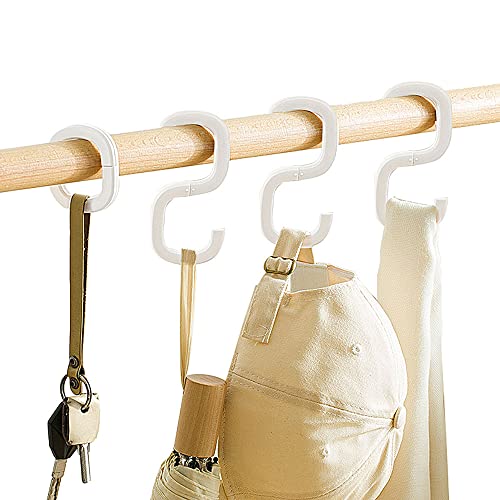 Poeland Multi-Purpose Hooks S Hanging Hooks Foldable Hanger for Kitchen, Wardrobe, Bathroom, Outdoor, 4 Pack