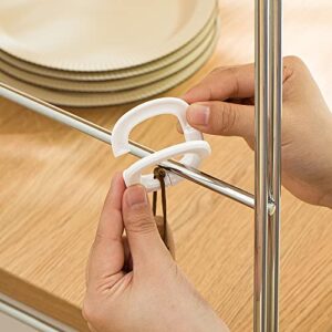 Poeland Multi-Purpose Hooks S Hanging Hooks Foldable Hanger for Kitchen, Wardrobe, Bathroom, Outdoor, 4 Pack