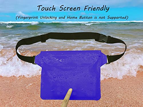 NIUTRIP Waterproof Phone Bag, Waterproof Pouch,Universal Dry Bag, Fanny Pack With Adjustable Waist Strap Senstive Screen Touch for Swimming, Kayaking, Boating, Beach Accessory, 2 Pack