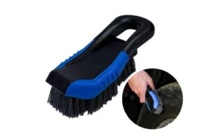 reises car carpet brush and upholstery cleaner - carpet brush scrubber for car interior, car seat fabric cleaner for stains, hair remover & car detailing (blue)