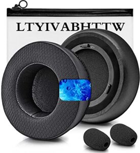 virtuoso xt cooling gel earpads - compatible with virtuoso rgb wireless se headset, hybrid fabric thicker cooling gel replacement earpads (cooling gel black fabric)