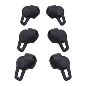 3 pairs earbuds cover soft silicone eartips replacement in-ear tips compatible with huawei freelace pro earphones s m l 3 sizes black