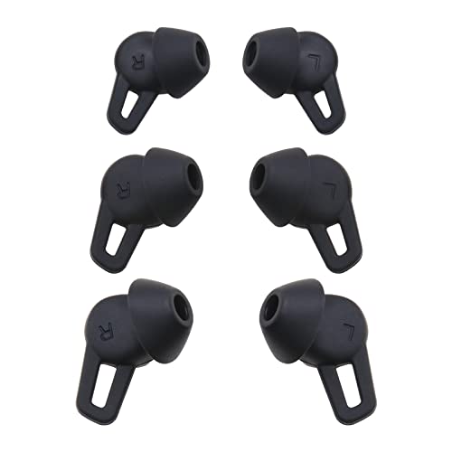 3 Pairs Earbuds Cover Soft Silicone Eartips Replacement in-Ear Tips Compatible with Huawei FreeLace Pro Earphones S M L 3 Sizes Black