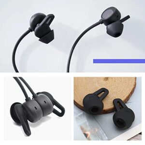 3 Pairs Earbuds Cover Soft Silicone Eartips Replacement in-Ear Tips Compatible with Huawei FreeLace Pro Earphones S M L 3 Sizes Black