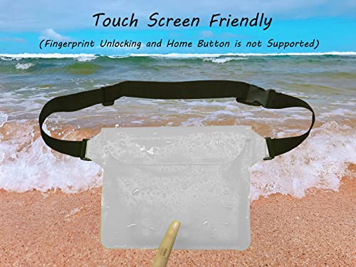 NIUTRIP Waterproof Phone Bags, Universal Cellphone Case, Waterproof Pouch with Waist Strap, Dry Bag with Adjustable Belt and Senstive Screen Touch for Swimming, Kayaking, Boating, Beach, 4 Pack