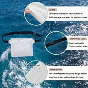 NIUTRIP Waterproof Phone Bags, Universal Cellphone Case, Waterproof Pouch with Waist Strap, Dry Bag with Adjustable Belt and Senstive Screen Touch for Swimming, Kayaking, Boating, Beach, 4 Pack