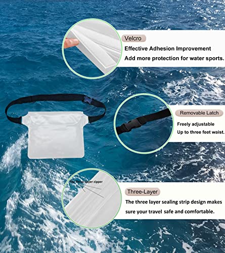 NIUTRIP Waterproof Phone Bags, Universal Cellphone Case, Waterproof Pouch with Waist Strap, Dry Bag with Adjustable Belt and Senstive Screen Touch for Swimming, Kayaking, Boating, Beach, 4 Pack