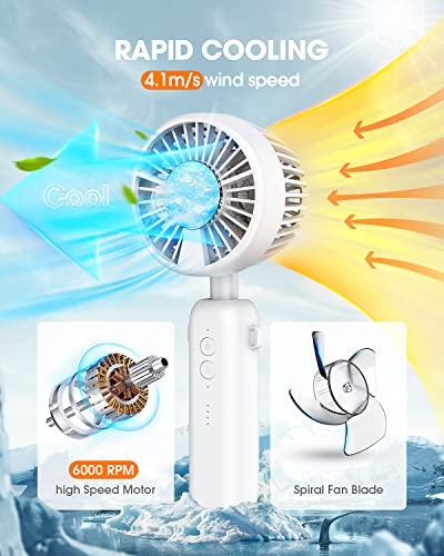 Mini Handheld Fan,New Semiconductor Refrigeration Hand Fan for Fast Cooling ,USB Rechargeable Fan Personal, Battery Operated 3 Speed Small Fan,Mini Size perfect for Kids,Home,Outdoor,Office,Travel