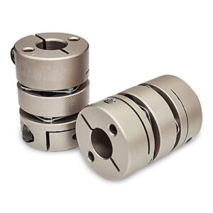 double-diaphragm damping shaft couplings 5mm to 8mm aviation aluminum alloy for all 3d printer such as cr-10s ender 3 pro and cnc machine（2pcs）