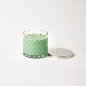gold canyon™ - crisp apple scented candle, three-wick, heritage diamond-cut glass jar, new & improved look 2022