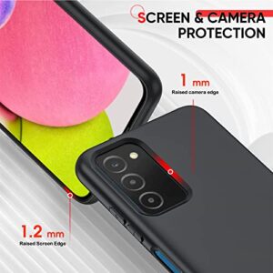 LeYi Liquid Silicone Slim Phone Case for Galaxy A03S (6.5") with 2-Pack Screen & Camera Protectors - Black