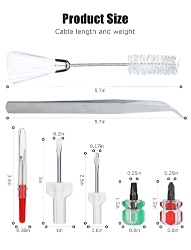 Sewing Machine Cleaning Kit, Mellbree 8pcs Repair Machine Sewing Tools Includes Tweezer Double Headed Lint Brush Different Size Screwdrivers and Seam Rippers to Boost Machine Sewing Performance