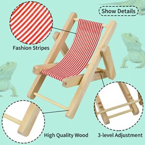 Vehomy Bearded Dragon Costume Bearded Dragon Hat for Lizards Bearded Dragon Tutu Skirt & Reptile Mini Deck Chair Small Pet Costume Outfits Clothes Photo Props for Lizards Geckos Hamsters Rats 3Pcs