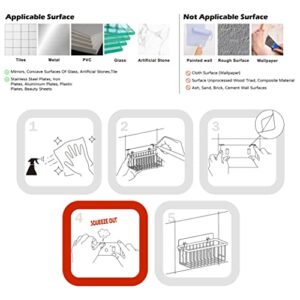 SunnyPoint Aluminum NeverRust Shower Caddy Basket Organizer Storage Shelf Rack; Adhesive Installation Pad Included (Set of 2, Grey)