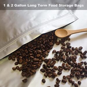 30 Pcs Mirrogo 2 Gallon Mylar Bags, 1 Gallon Mylar Bags (5 Mil) for your selection. Large Mylar Bags for Food Storage 2 Gallon (2 Gallonx10 1 Gallonx20)