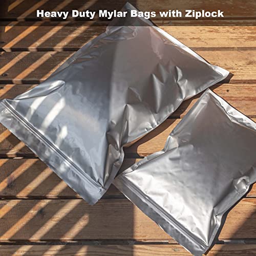 30 Pcs Mirrogo 2 Gallon Mylar Bags, 1 Gallon Mylar Bags (5 Mil) for your selection. Large Mylar Bags for Food Storage 2 Gallon (2 Gallonx10 1 Gallonx20)