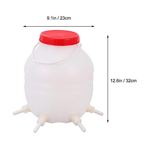 Tofficu Milk Feed Bucket Lamb Feeding Milk Bucket with Nipples Goat Sheep Calf Feeding Bucket 8L Animal Feeding Pot for Farm Lambs Piglets Dog Lamb Milk Bucket