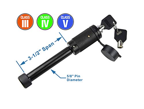 TOPTOW Trailer Hitch Extender Adapter 6" Riser/Drop, 2" Receiver, 2-in Shank, 10000lbs Capacity, with Black Hitch Lock…