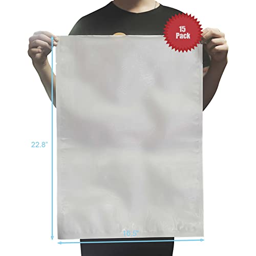 15 Pcs Mirrogo 4 or 5 Gallon Mylar Bags, Large Mylar Bags for Food Storage 5 Gallon (5 Mil) or 4 Gallon - Long Term Food Storage Bags. 16.5"x22.8" (Standard 15 Pack)