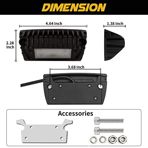 E RV LED Exterior Lights, 12V RV Porch Awning Light RVs Led Scene Lighting Fixture Replacement Kits for Trailers Campers Travel Towing Utility Vehicles